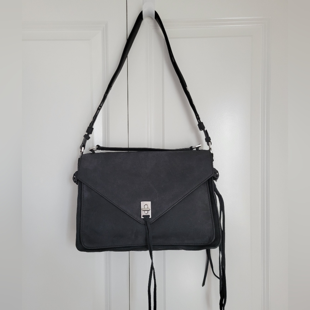 Rebecca Minkoff dark grey suede purse